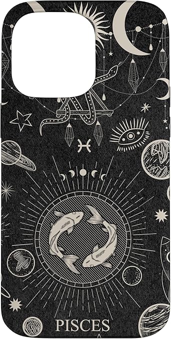 Galaxy Zodiac Sign Astrological Celestial Aesthetic Pisces Case for iPhone 14 Pro Max