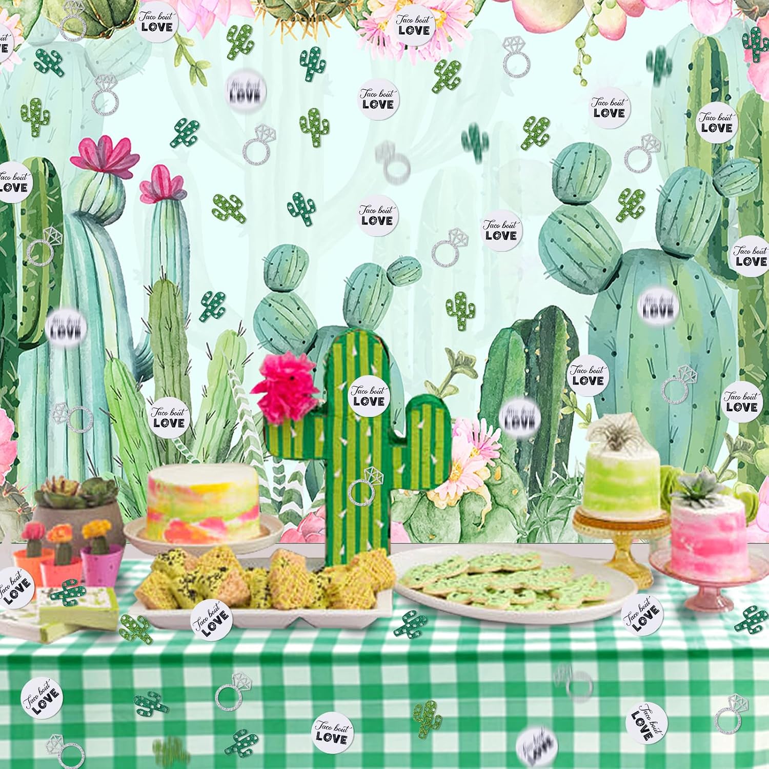 Fiesta Bachelorette Party Confetti 200pcs Taco Bout Love Mexican Fiesta Bridal Shower Decor