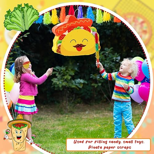 Vista 40 de Lewtemi Juego de 4 piezas de piñatas para revelación de género, incluye piñata de cuerda, confeti colorido, palito de piñata y venda para los ojos