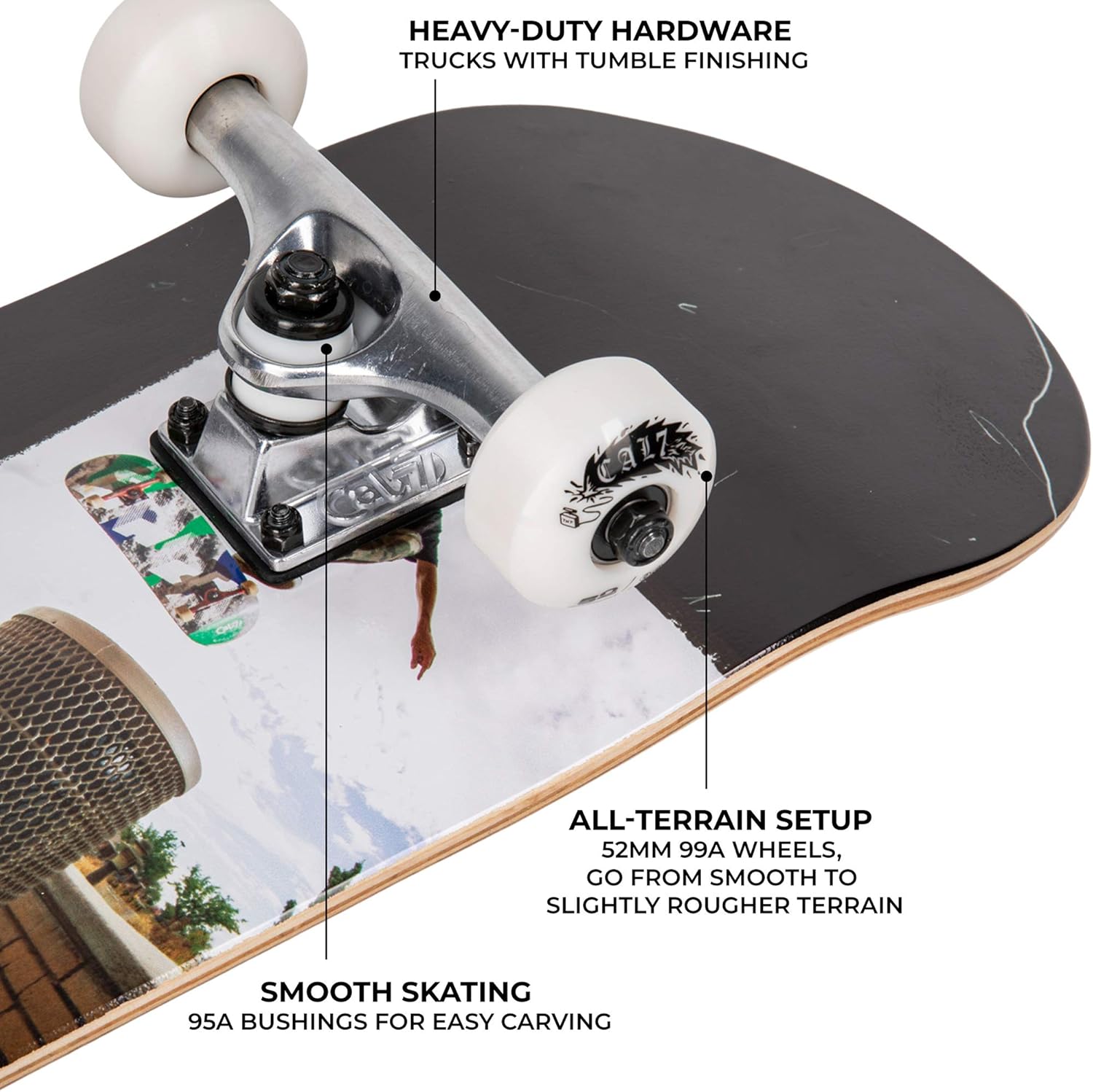 Cal 7 Complete Standard Skateboard 7.5-8-Inch Deck