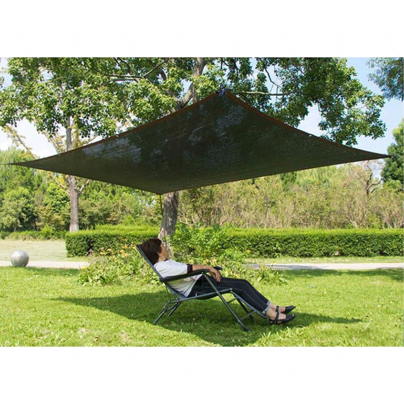 Lona de Sombra Negra de 2,5 x 8 m, Malla Transpirable para jardín e Invernadero, Cubierta con Ojales, protección UV, Tejido para toldo para Plantas de Uso Exterior.