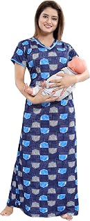 YKI Women's Sarina Printed Maxi Nighty Price In India