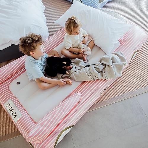 Miniatura 9 de FUNBOY Cama y colchón inflable de viaje para niños. Perfecto para fiestas de pijamas. Incluye bolsa de almacenamiento, tamaño individual