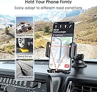 Vista 6 de Dashboard Car Phone Holder Mount: Strong Suction Cup Dashboard Windshield Phone Holder, AdjustableTelescopic Arm Dash Phone Mount Compatible with