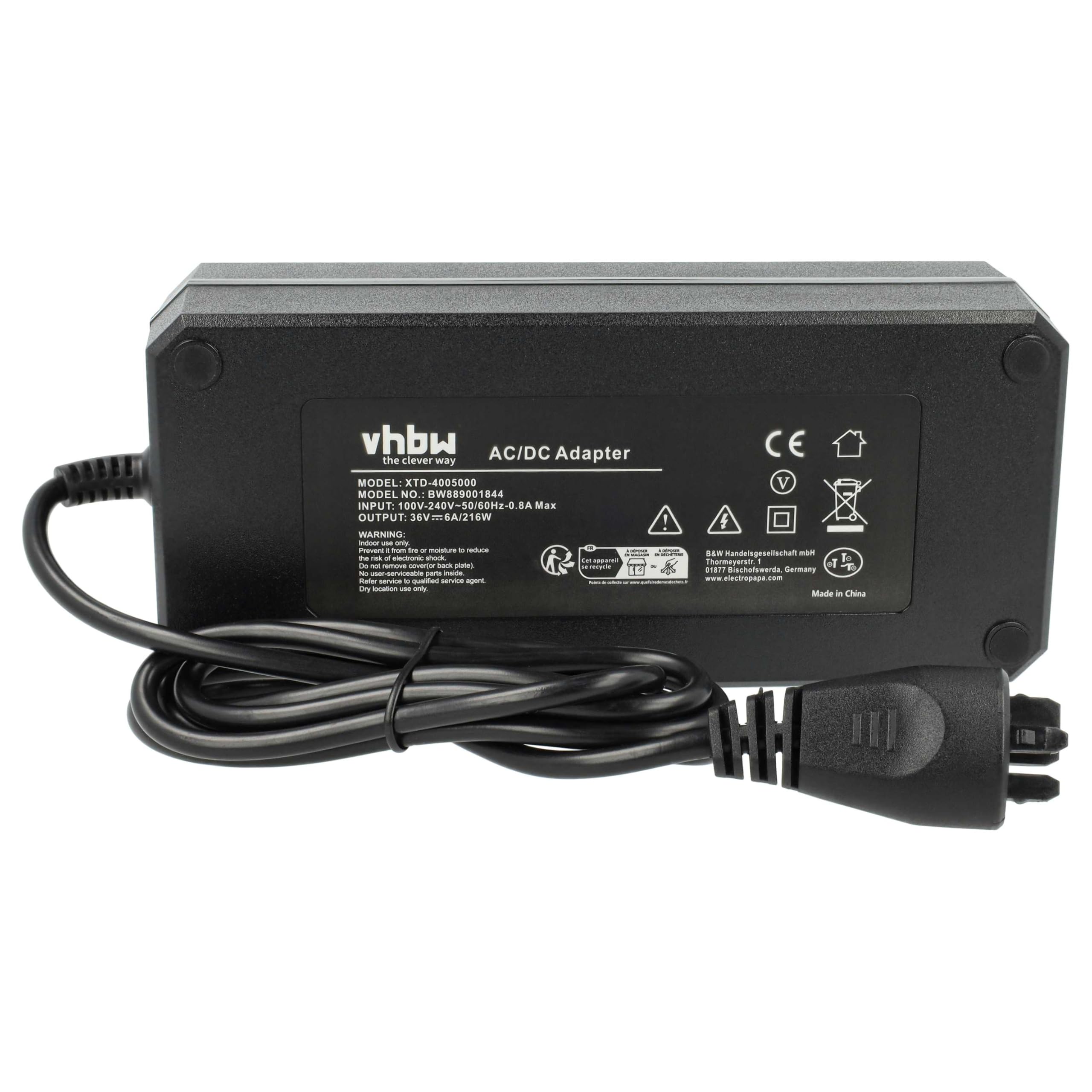 vhbw Cargador Compatible con Bosch Classic+ Line Bicicletas eléctricas | Para baterías