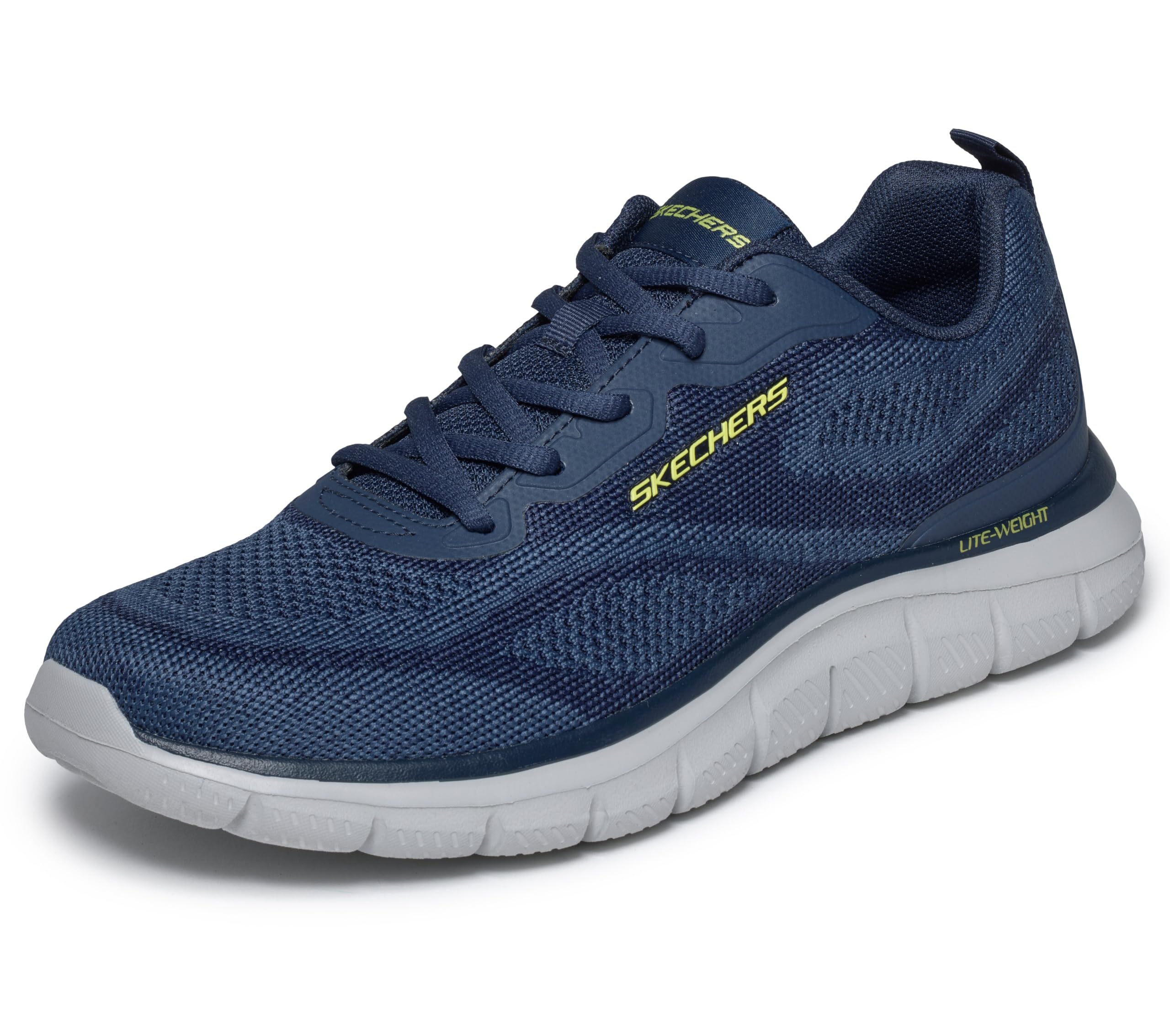 Skechers Men's Track Pohlter Trainers, Navy Knit, 12 UK