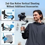 ZHIYUN Crane 4E [Appareil photo Gimbal, portatif 3 Stabilisateur Axis Gimbal pour appareils photo et DSLR Canon/Nikon/Sony avec trépied Gimbal, tir vertical autochtone, expansion polyvalente, enregistrement vidéo