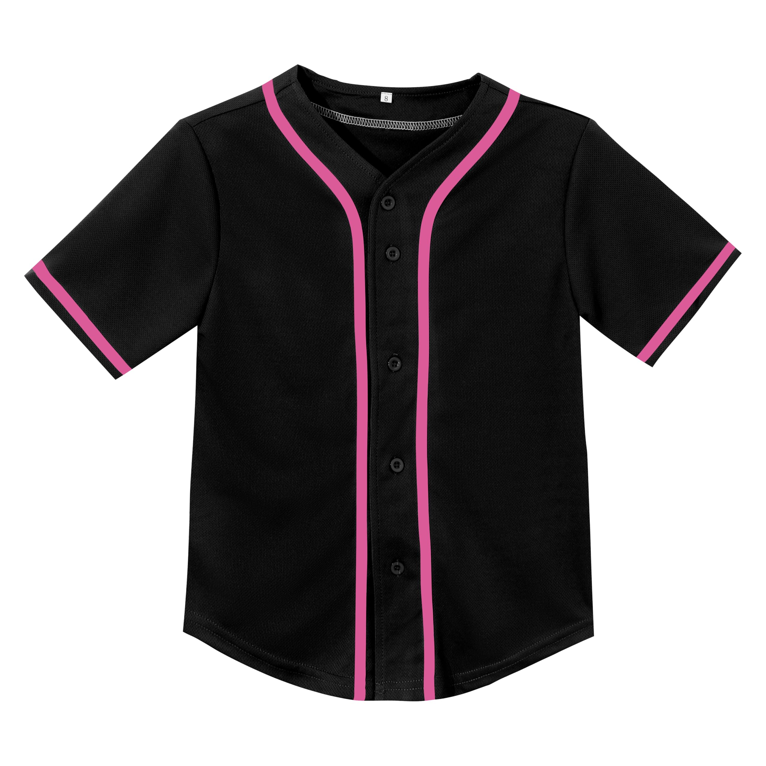 Yuji Itadori Kids Baseball Jersey Button Boys Short Sleeve T-Shirts Hip Hop Fashion Casual Sports Solid Color Shirt