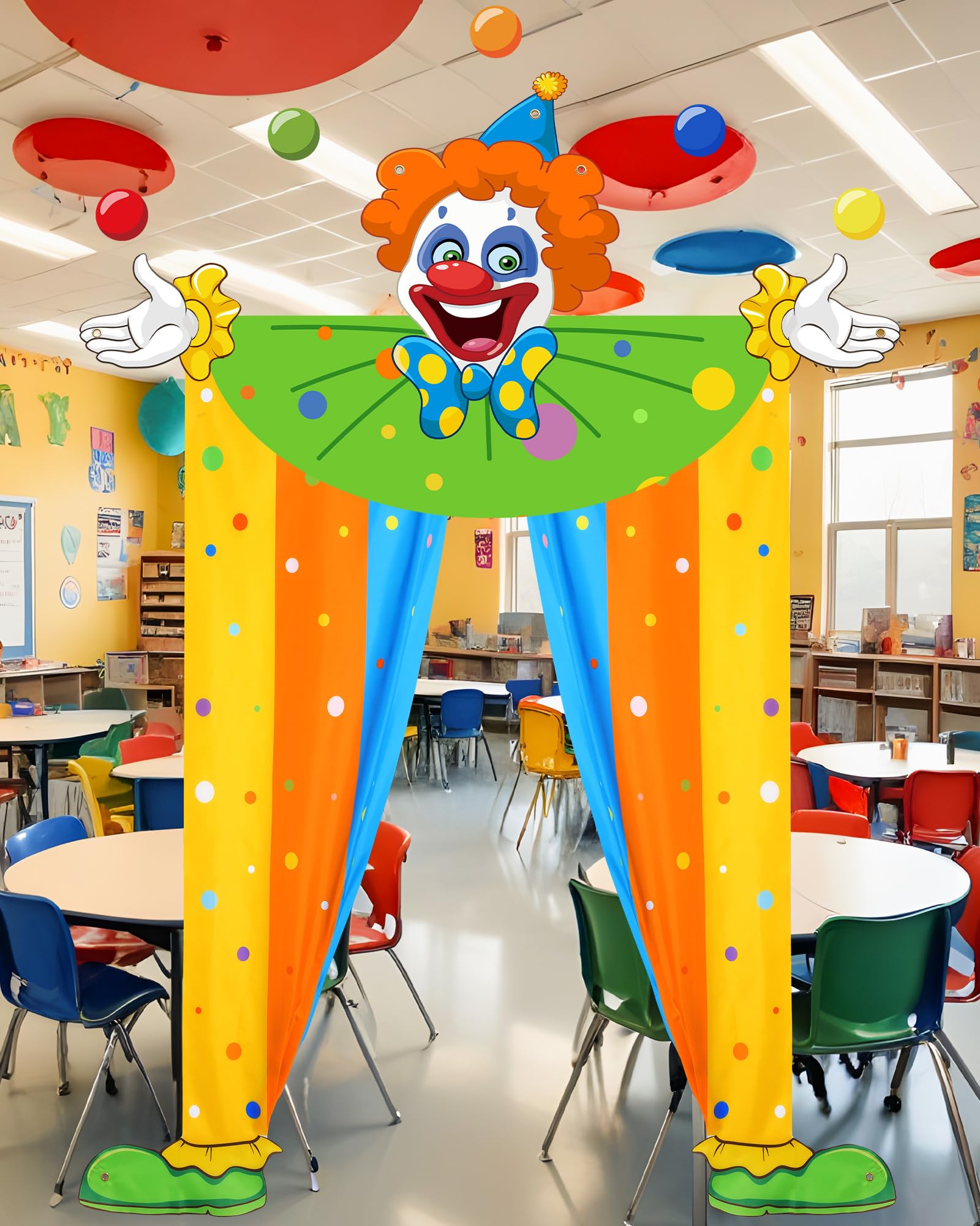 KUYOEJAR Clown Gooispel Banner – 140x80 Cm Met 3 Bonenzakken, Circus Feestdecoratie, Binnen & Buiten, Voor Kinderen & Volwassenen