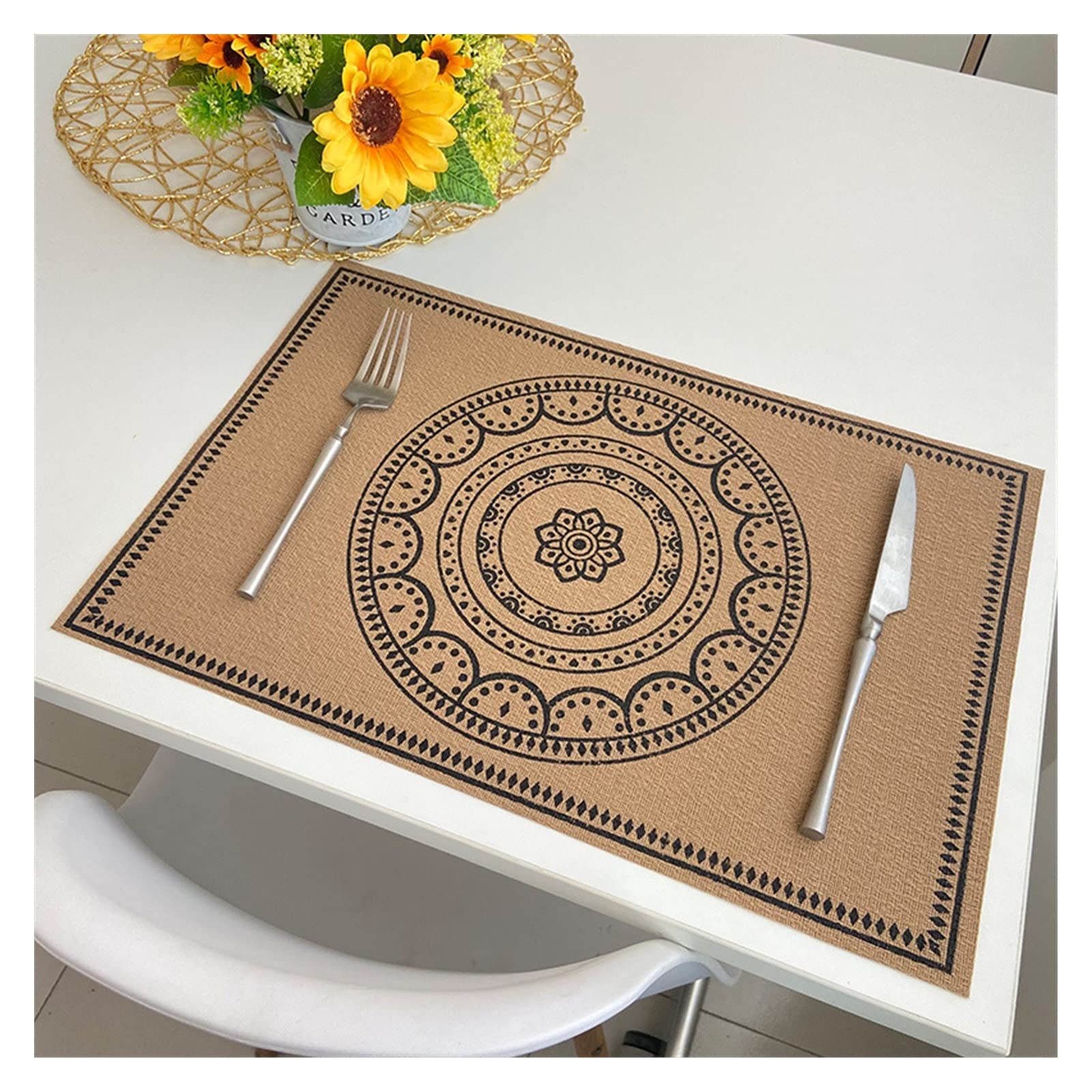 Amazon.co.jp: キッチンテーブル用ランチョンマット ジュート プレイス
