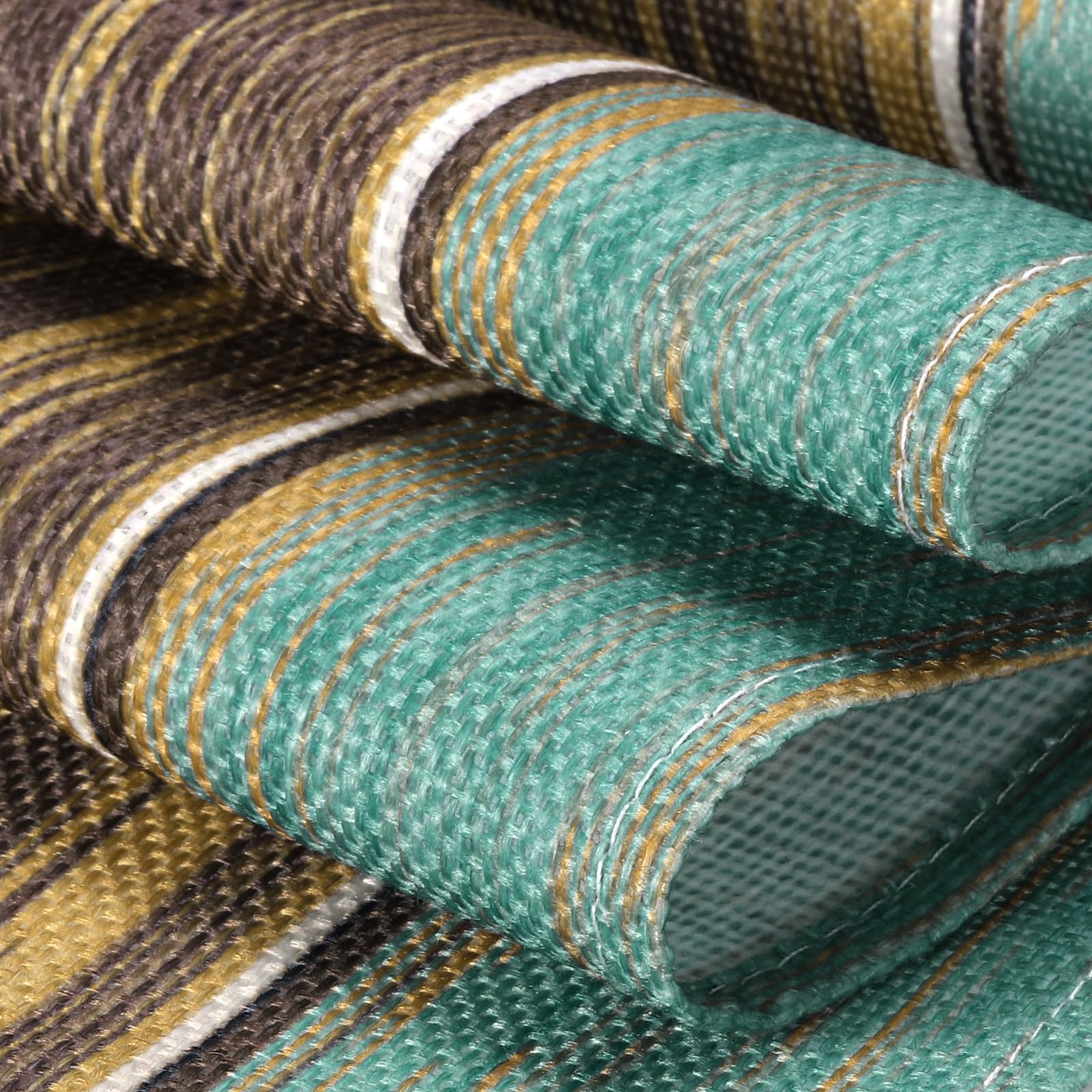 uxcell Table Runner 72" x 13", Retro Cotton Linen Table Runner, Green & Grey, Emerald/Green/Khaki/Yellow/Light Green - Image 4