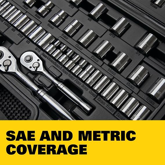 STANLEY Mechanics Tool Set, 85 Piece, 1/4 & 3/8 in Drive (STMT71651)