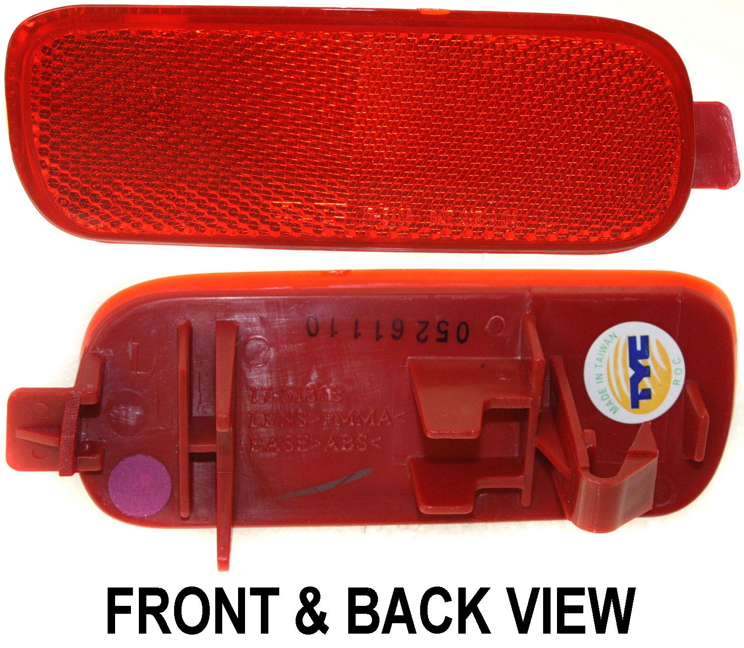 Garage-Pro Bumper Reflector Compatible with Honda CR-V 2002-2004 Rear, Driver Side