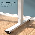 FLEXISPOT Standing Desk Frame，Height Adjustable Desk Frame Electric Sit Stand Desk Base Home Office Stand up Desk (White)
