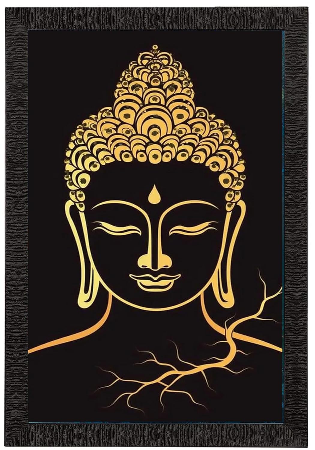 Lord Buddha Religious Wall Decor Paper Poster For Living Room, Office