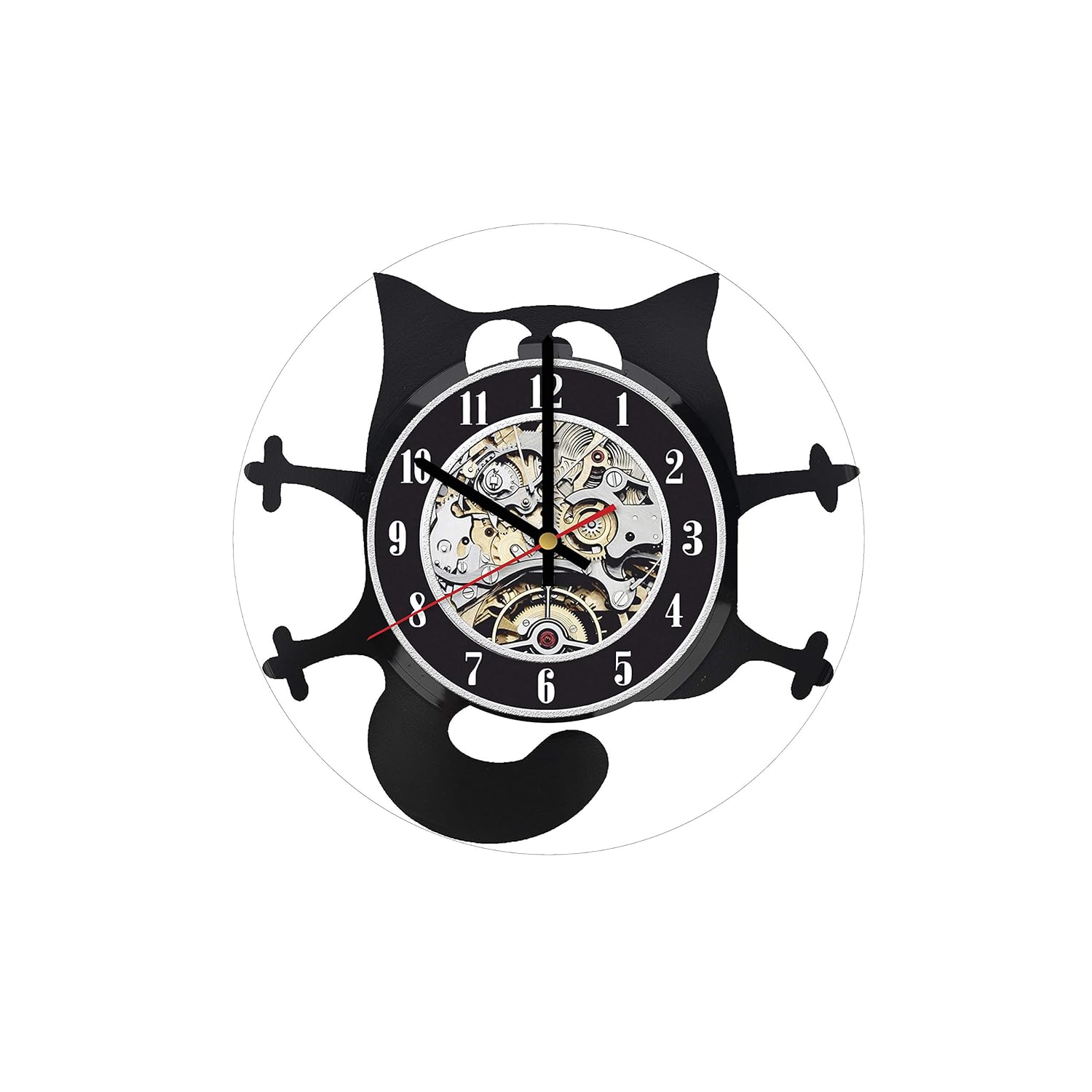 Buy Cat Wall Clock, Kitten Art, Cat Wall Decor, Funny Cat Ornament
