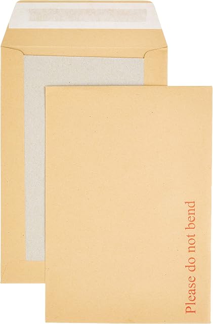 Amazon Basics C5 Peel&Seal Brown Boardback, Manilla, 120 GSM, 125 Pack