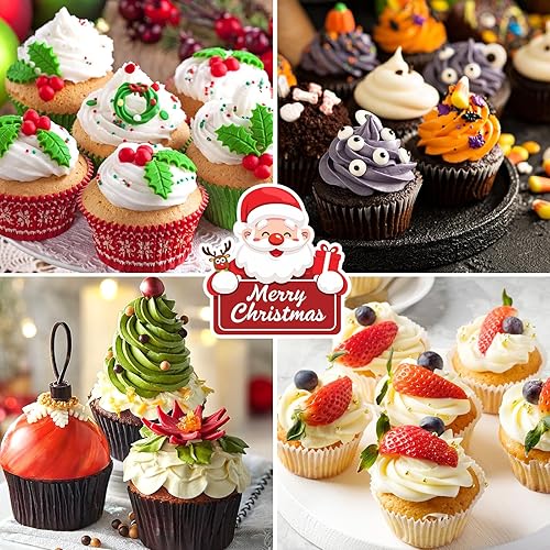 Miniatura 8 de Molde de silicona antiadherente para magdalenas, 24 tazas, ideal para hacer pasteles de magdalenas, pan, galletas, tarta - Forros para magdalenas