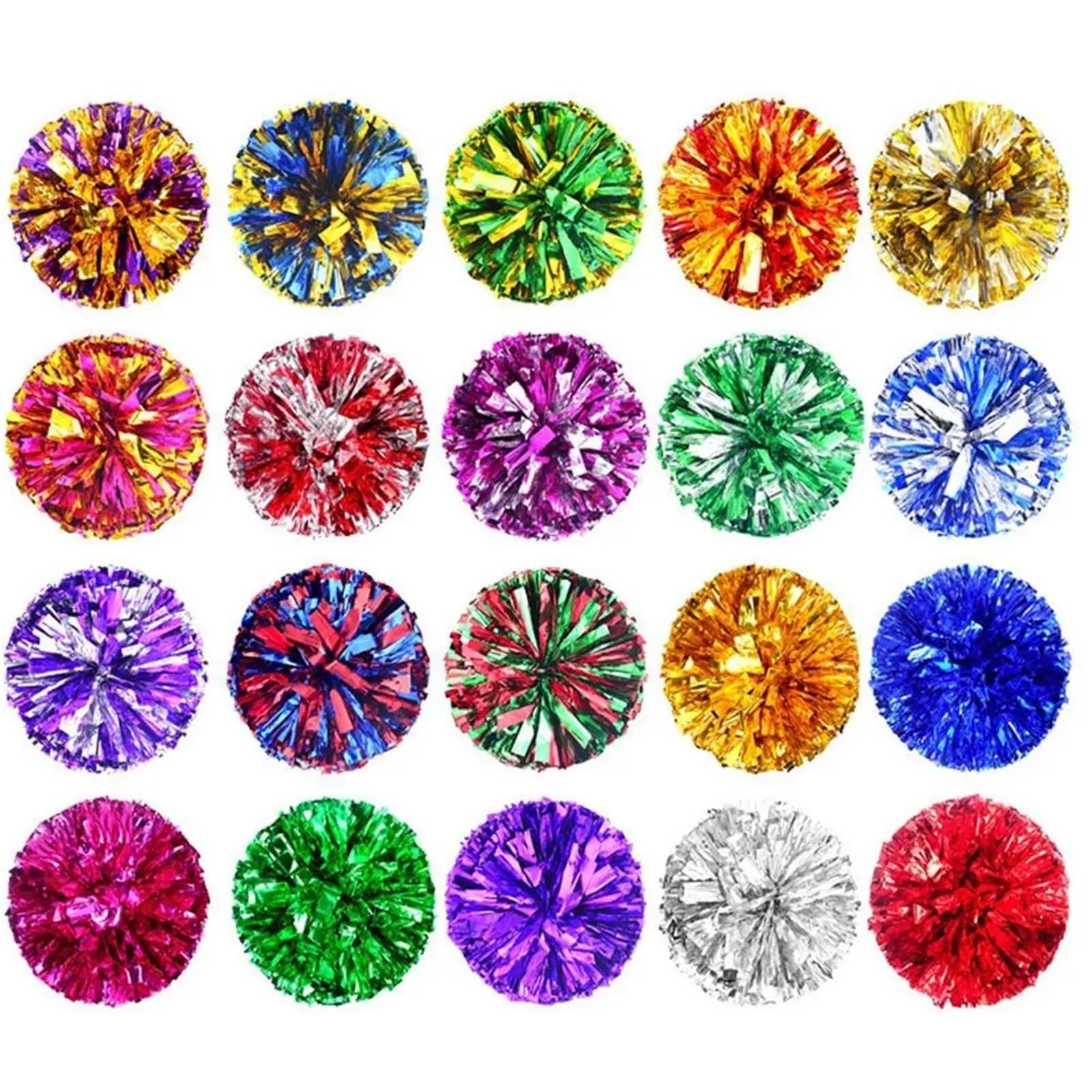 Lot de 8 pompons pom-pom girl 28 cm, for décoration fête, concert, spectacle, , club pour Matchs de Sport
