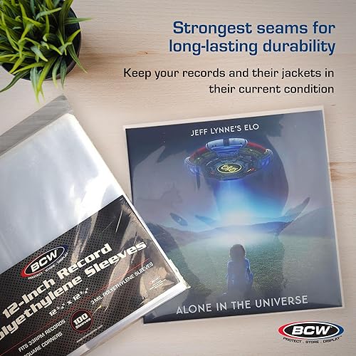Miniatura 5 de BCW Fundas de vinilo para discos  Paquete de 200 unidades para LPs de 12 pulgadas  Fundas protectoras de vinilo de calidad de archivo para álbumes