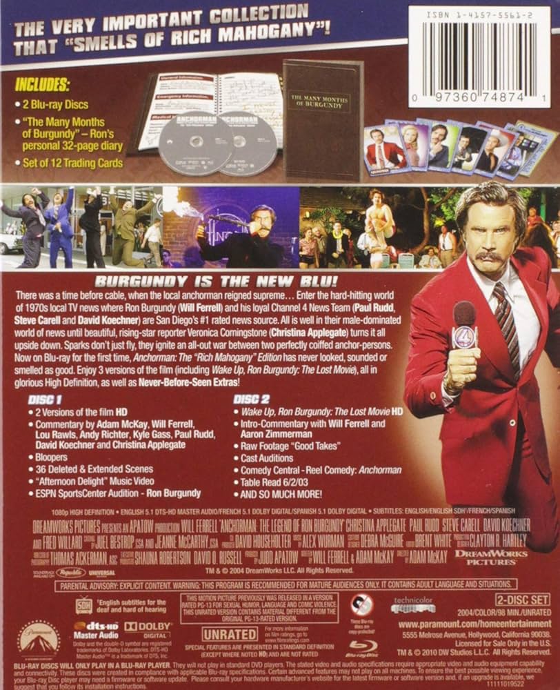 Amazon.co.jp | ANCHORMAN: LEGEND OF RON BURGUNDY DVD・ブルーレイ