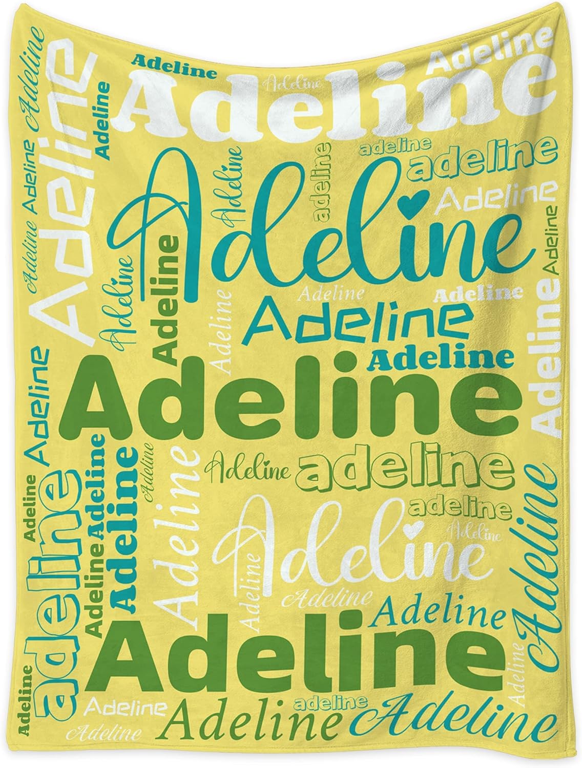 Personalized Name Blanket for Kids and Adults, Custom Baby