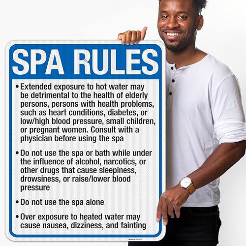 Miniatura 2 de New Mexico Spa Rules Sign, Complies with State of New Mexico Pool Safety Code, 24x30 Inches, 3M EGP Reflective .080 Aluminum, Fade Resistant, Made