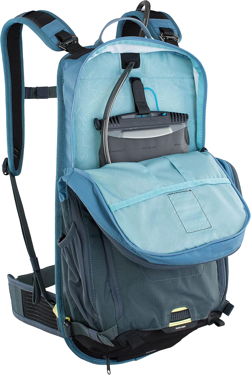 Evoc STAGE 18 technical daypack for bike tours and trails (huge storage space, well thought-out pocket management, maximum back ventilation, adjustable shoulder straps)