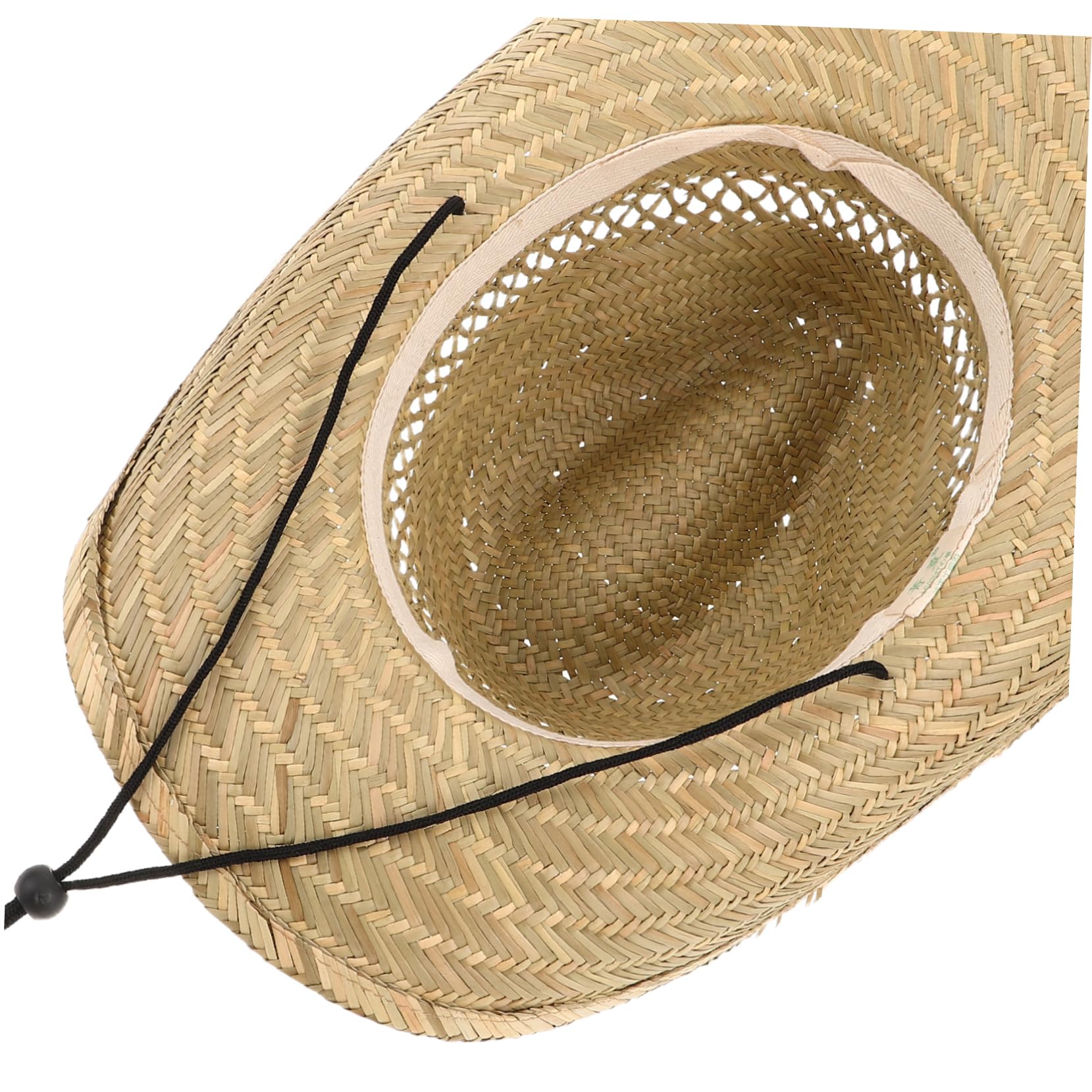 minkissy Sombrero de Verano para Hombre de Paja Beige ala Ancha, Diseño Tejido a Mano, Protección Solar Integral y Decoracion Verano para Pesca y Camping