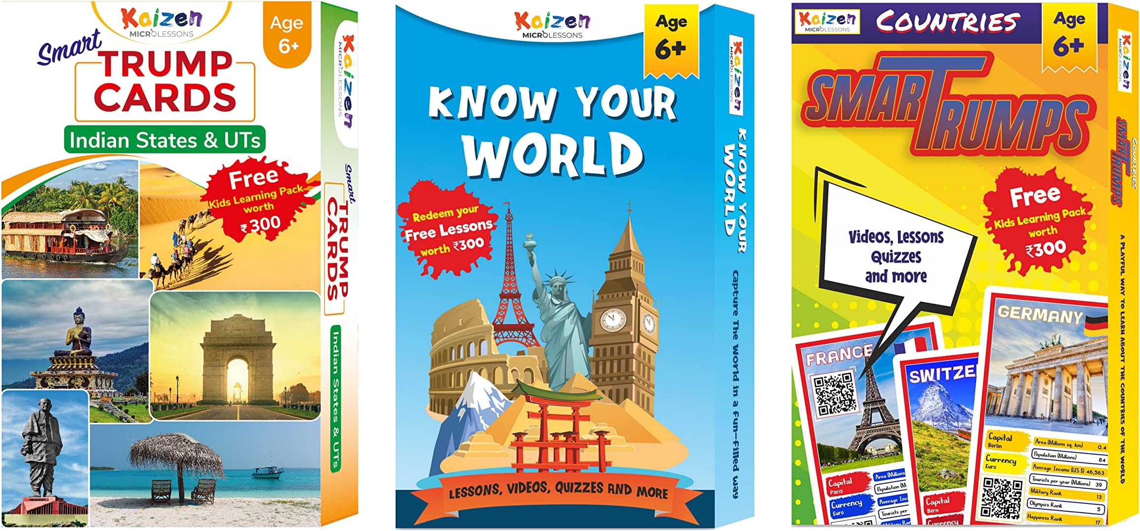 Smart Cards. (Geography 3in1 Combo) for Kid
