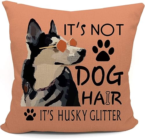 Mancheng-zi Fundas de almohada Husky de 18 x 18 pulgadas, regalos de husky siberiano para amantes