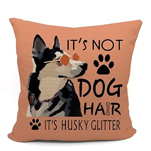 Mancheng-zi Husky Pillow Covers 18x18 Siberian Husky Gifts for Lovers