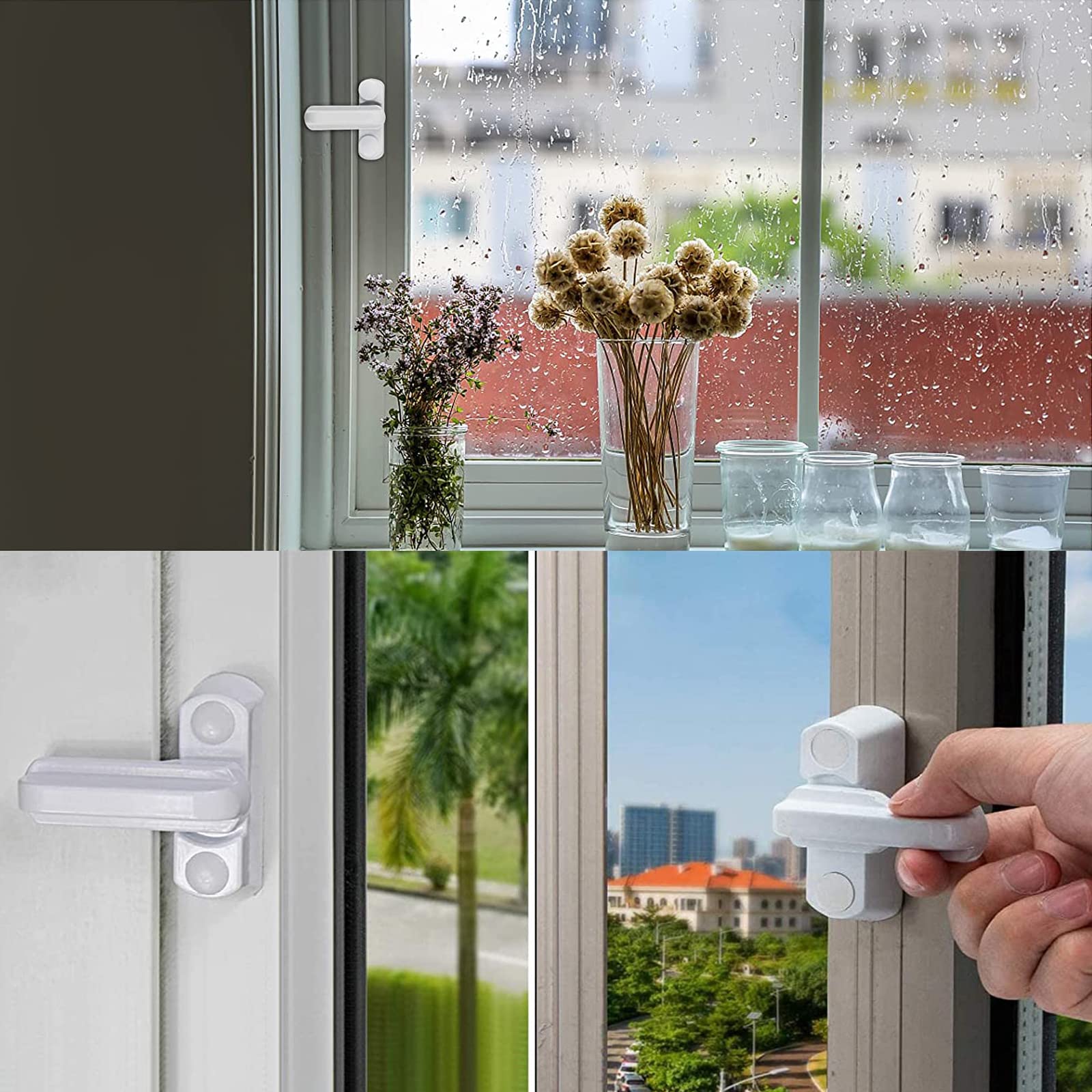 Lot De 4 Verrous De Fenêtre Avec Vis De Fixation, Boucle De