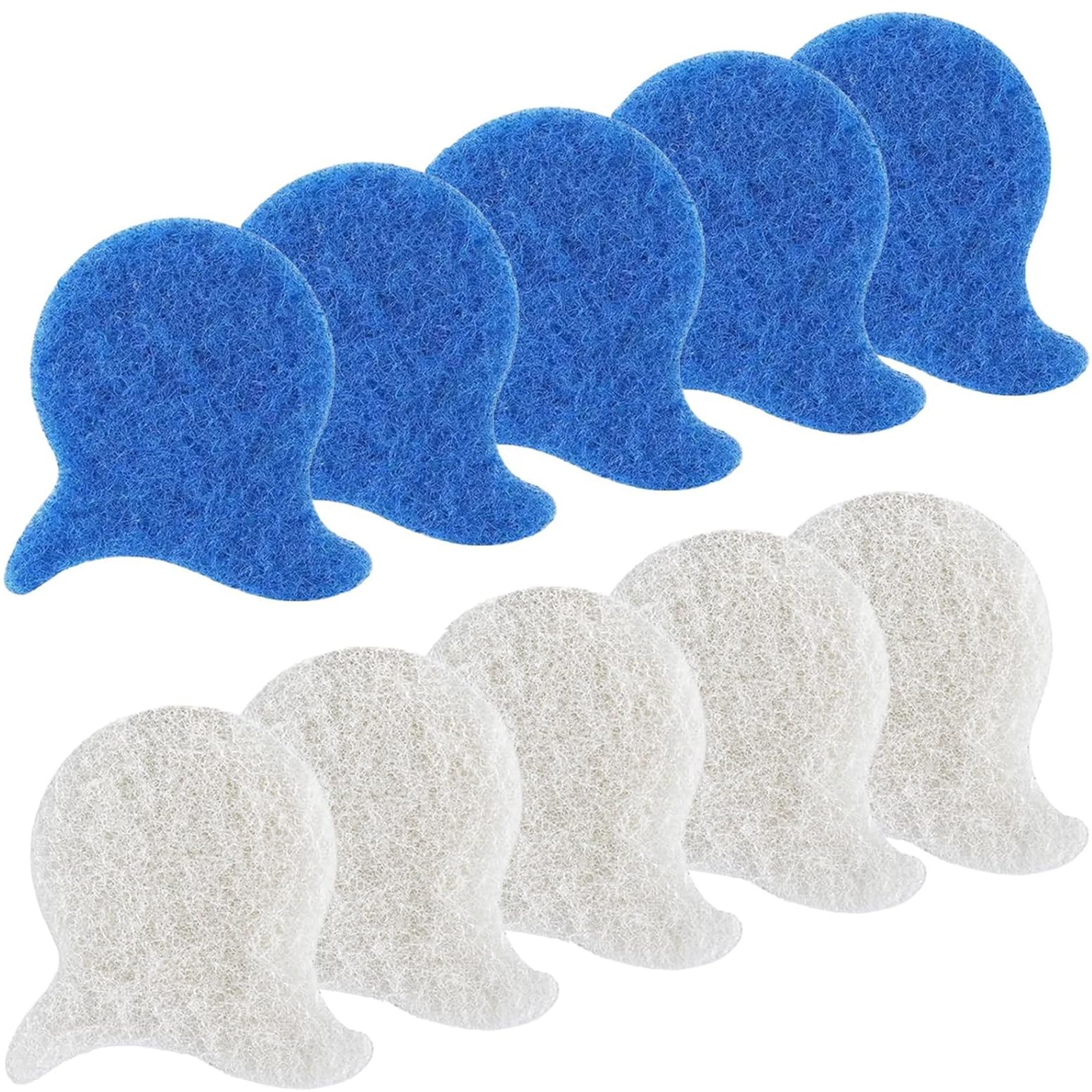 Reusable Pet Hair Remover for Laundry – 10-Pack Hair Lint Catcher for Washing Machine & Dryer, Effectively Removes Pet Hair from Clothes, Bedding & All Fabrics (White & Blue)