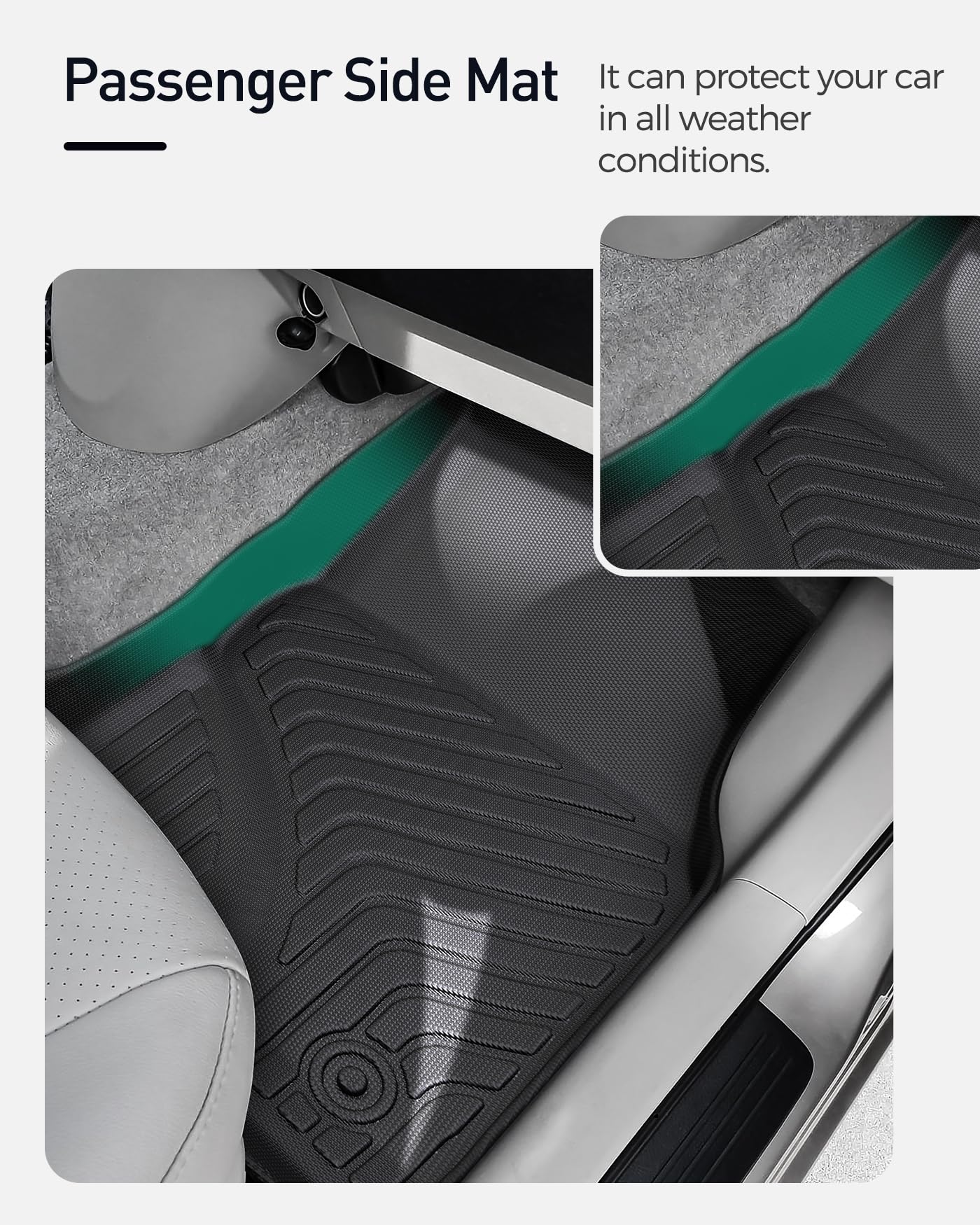 Car Floor Mats for Toyota Prius 2004 2005 2006 2007 2008 2009 All Weather Accessories for Prius 2004-2009 — view 3