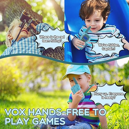 Miniatura 6 de Selieve Walkie Talkies para niños, juguete recargable para niños de 3, 4, 5, 6, 7, 8 años, Walkie Talkies de largo alcance con 22 canales para