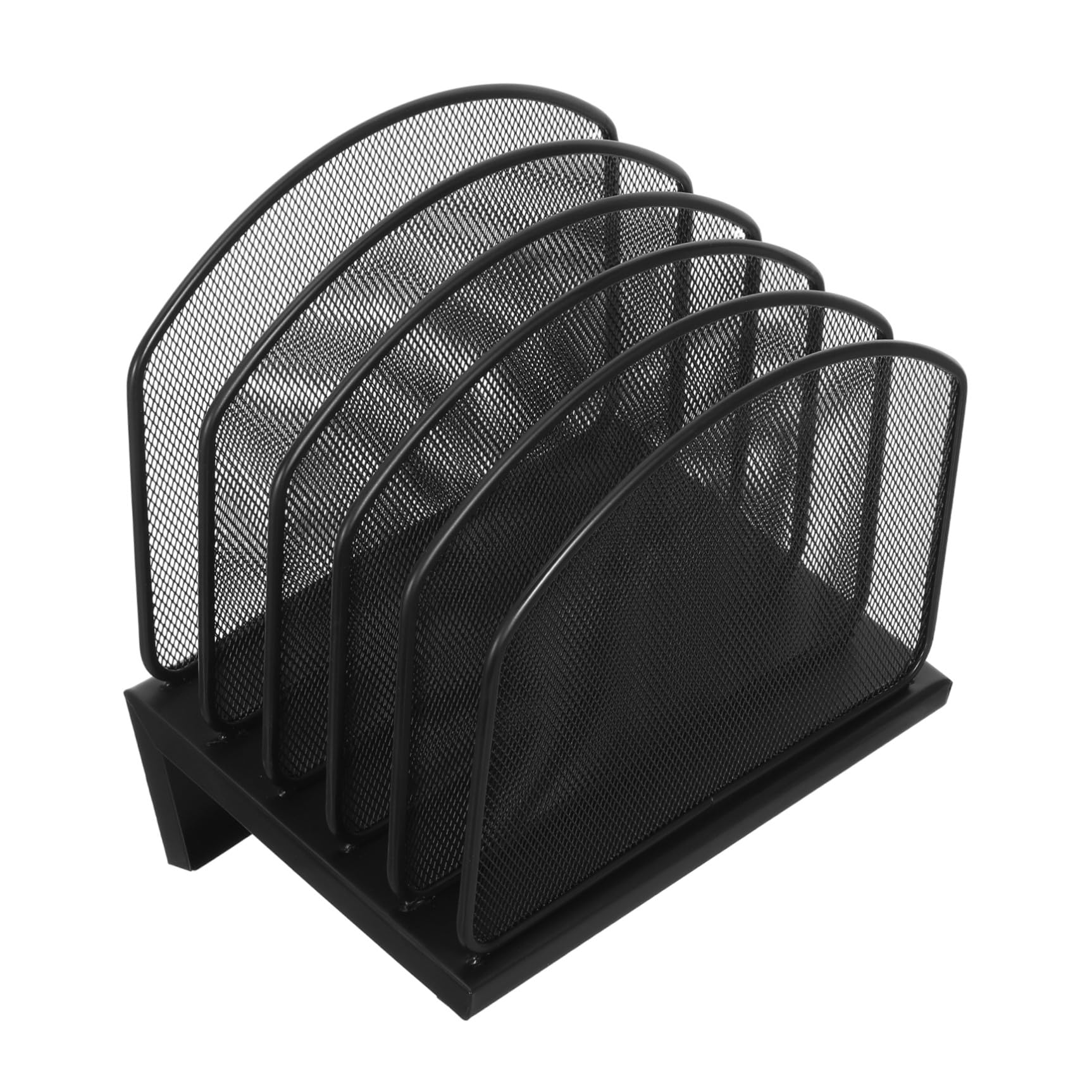 TOPBATHY Organizador de Escritorio y Múltiples Compartimentos para Almacenaje Negro de Hierro Estructura Vertical y Fácil Categorización en Escritorios Compartidos y