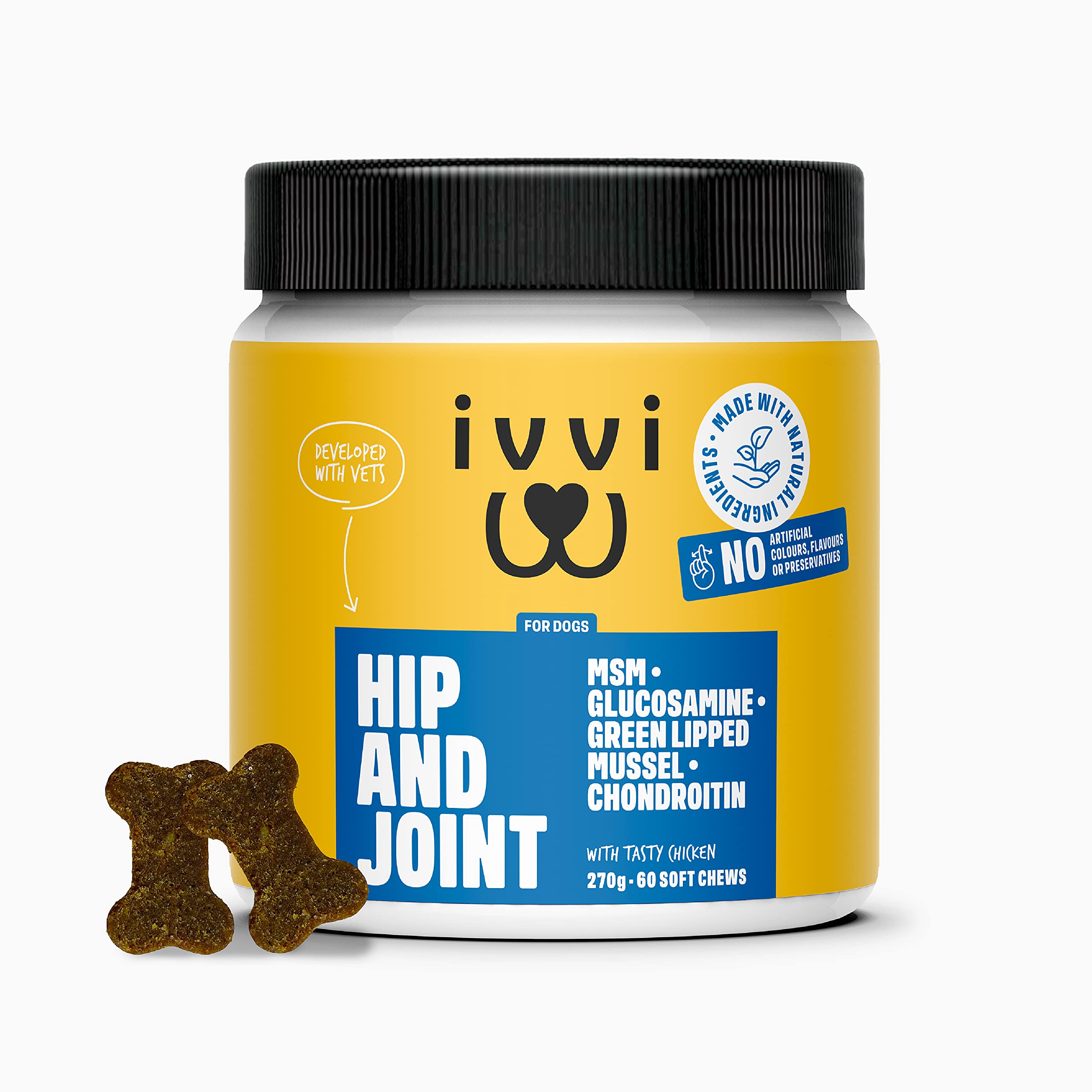 Buy ivvi HIP & JOINT Supplements for Dogs with High Levels of