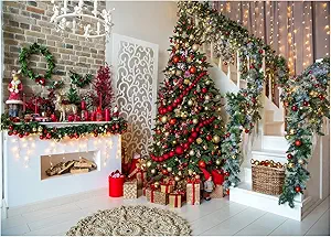 christmas photo booth idea tree gift backdrop