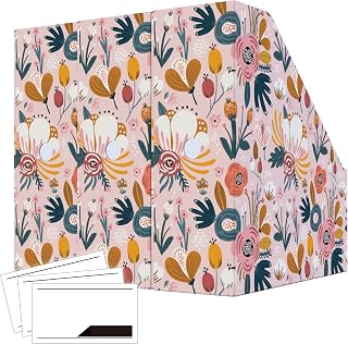 ANSSDO 6 Pack Cardboard Magazine File Holder Organizer - Pink Floral