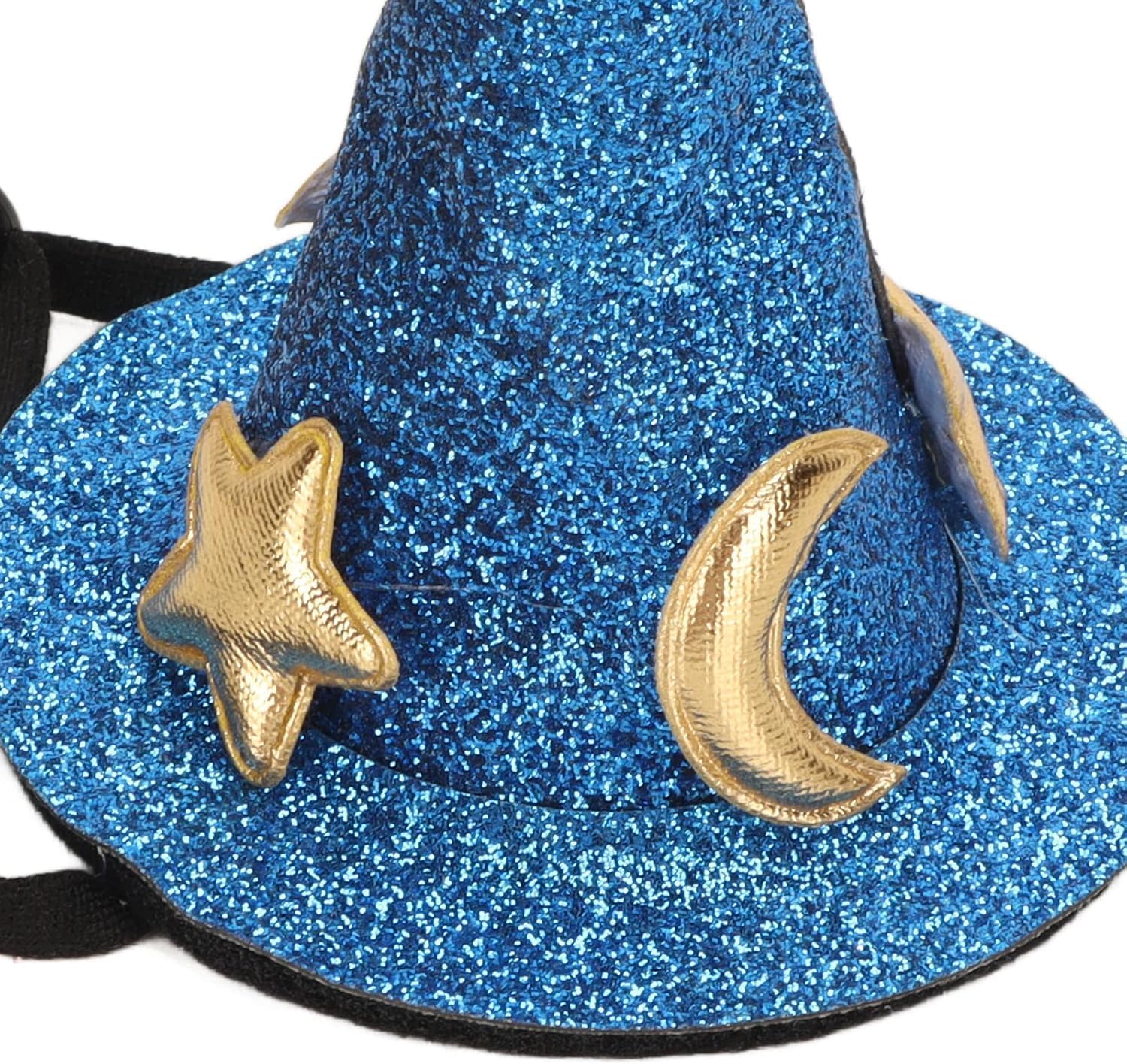 Hamster Hat, Small Animal Top Hat Costume Guinea Pig Wizard Hat Lizard Witch Head Accessories Hamster for Hedgehog Chinchilla Ferret (Blue)