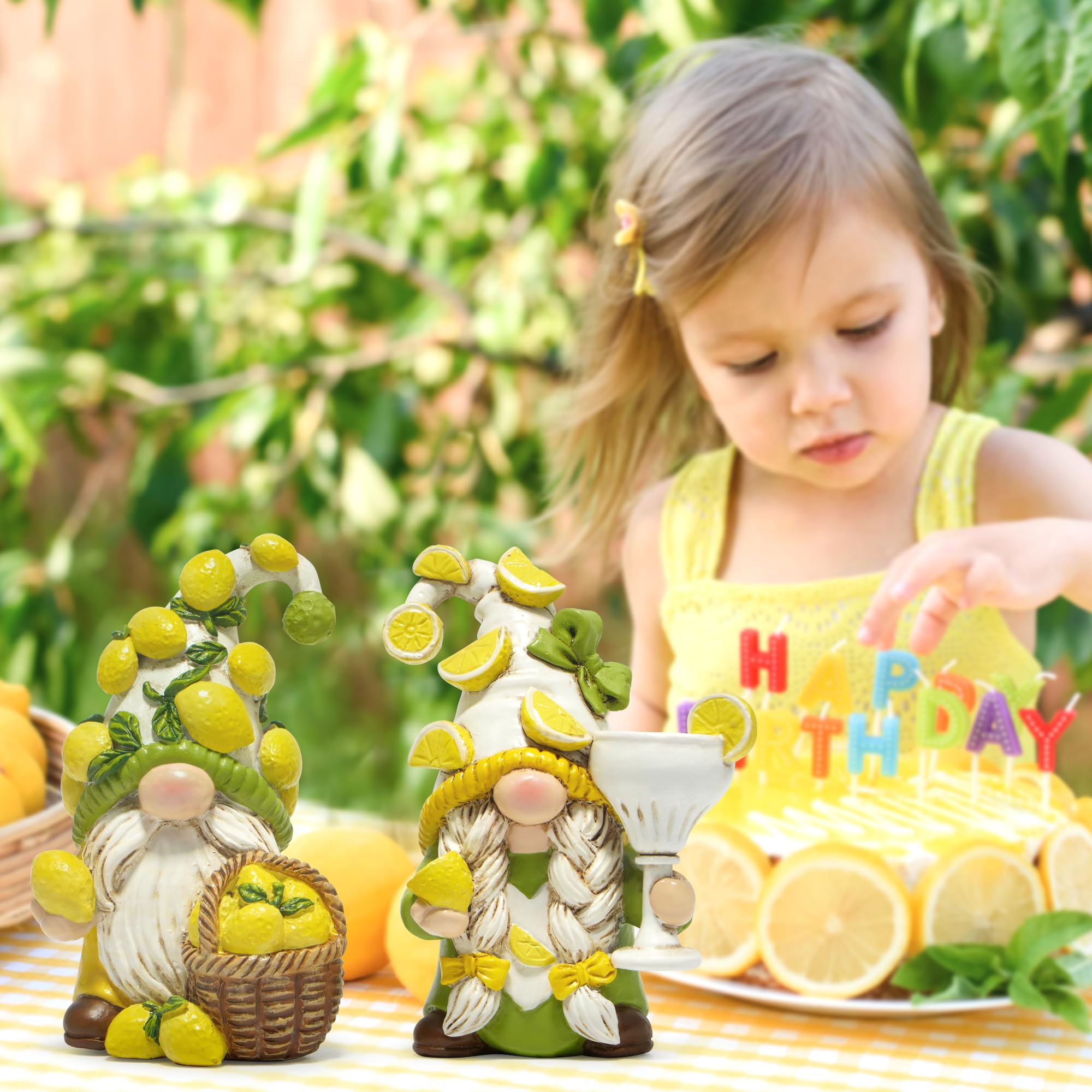 置物 remon Amazon.com: Hodao 2PCS Lemon Gnome Figurine Set - Lemon