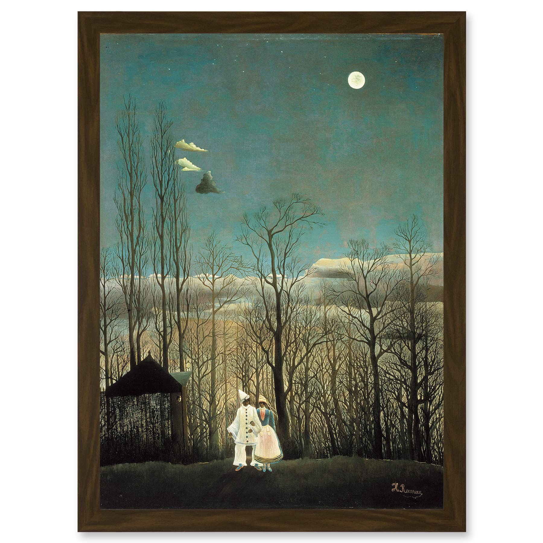 Artery8 Painting Henri Rousseau A Carnival Evening Artwork Framed Wall Art Print A4