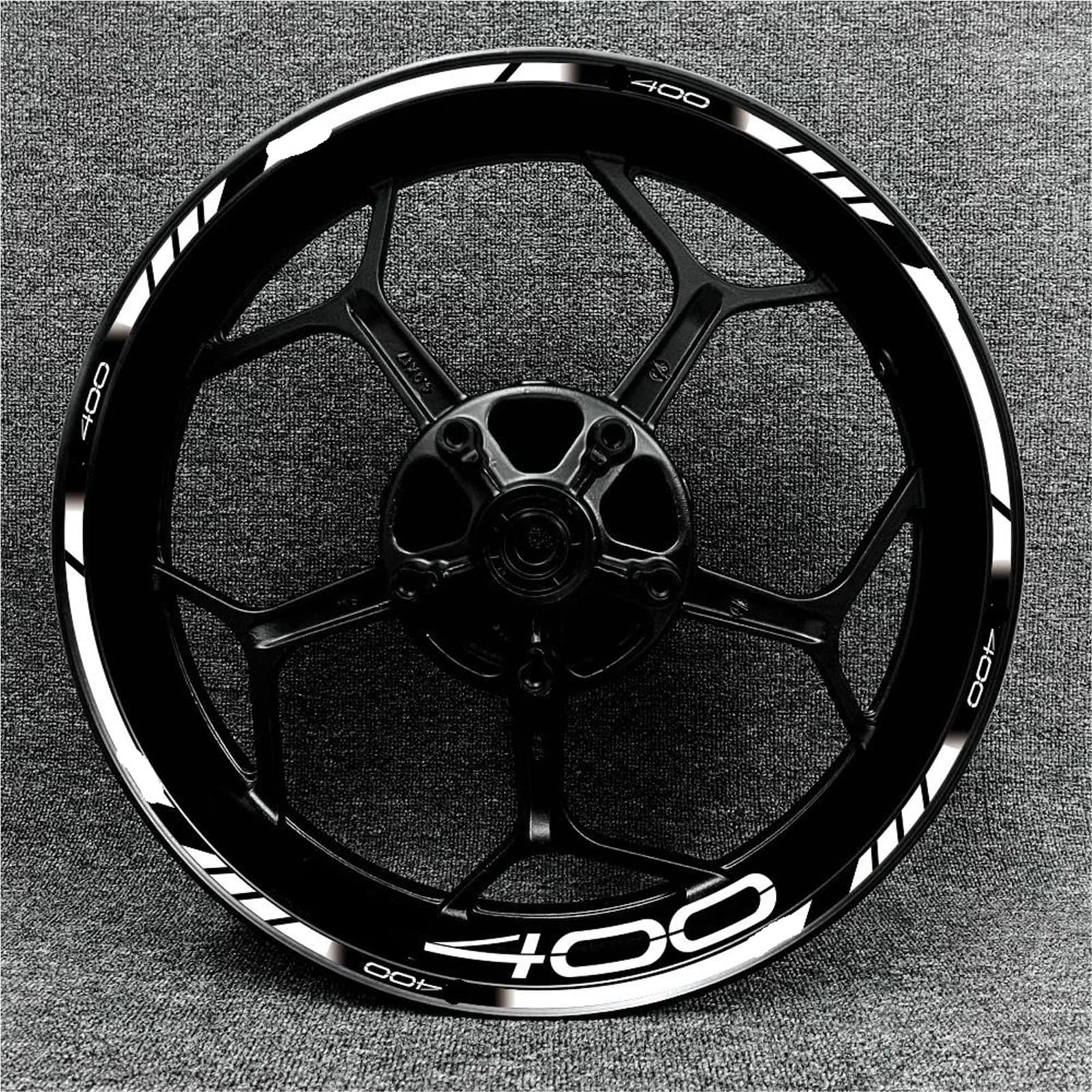 Motorcycle Wheel Sticker for Kawasaki for Z400 Motorcycle 17 Inch Wheel Rim Decal Decoration Hub Emblem Sticker Waterproof High Reflection(9)