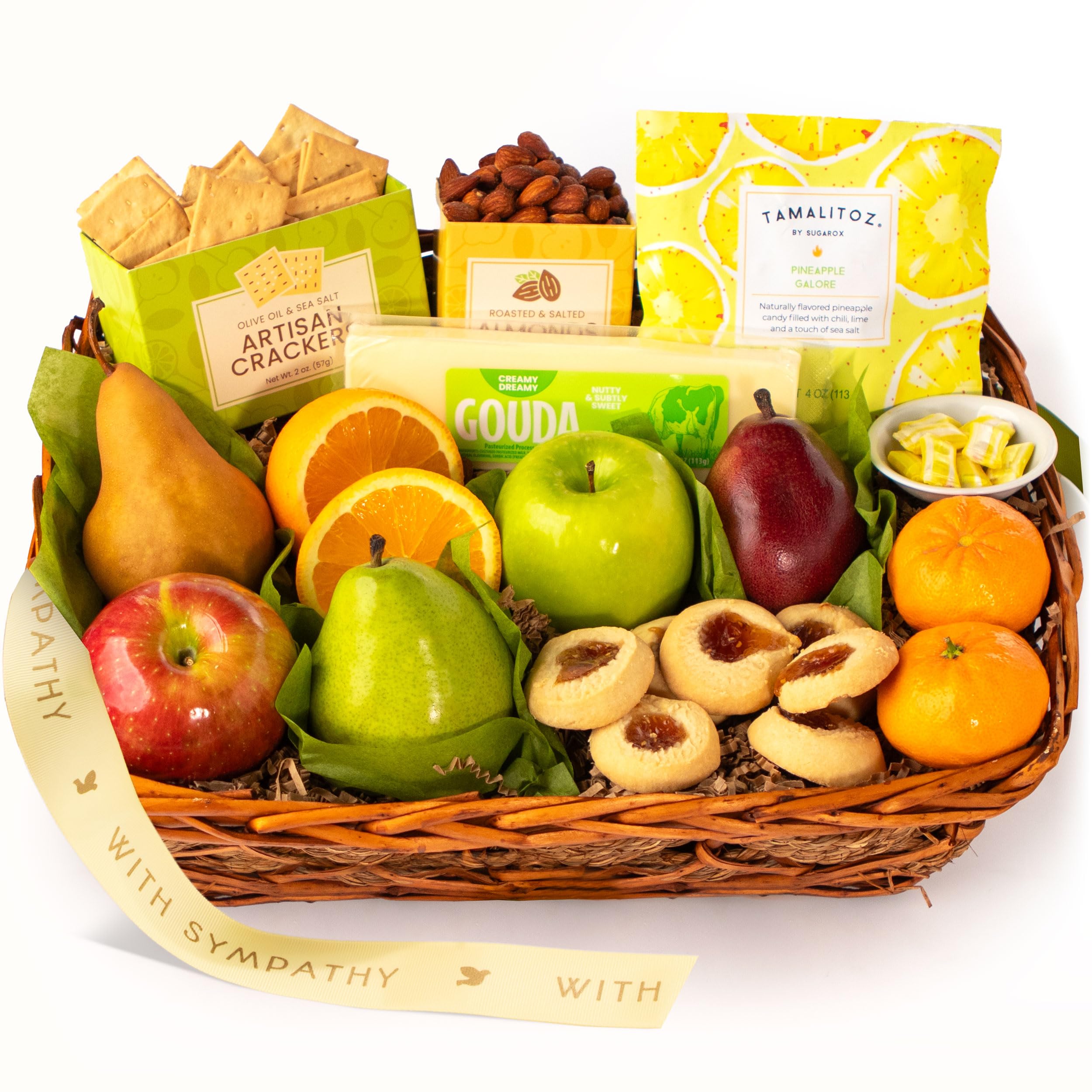 With Sympathy Classic Deluxe Fruit Basket