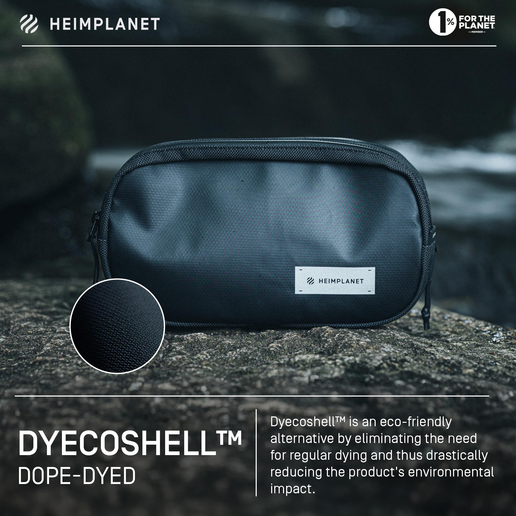 HEIMPLANET Original | HPT Carry Essentials DOPP Kit | kosmetyczka podróżna do zawieszenia | bez PCW | wspiera 1% planety. (Better Half)