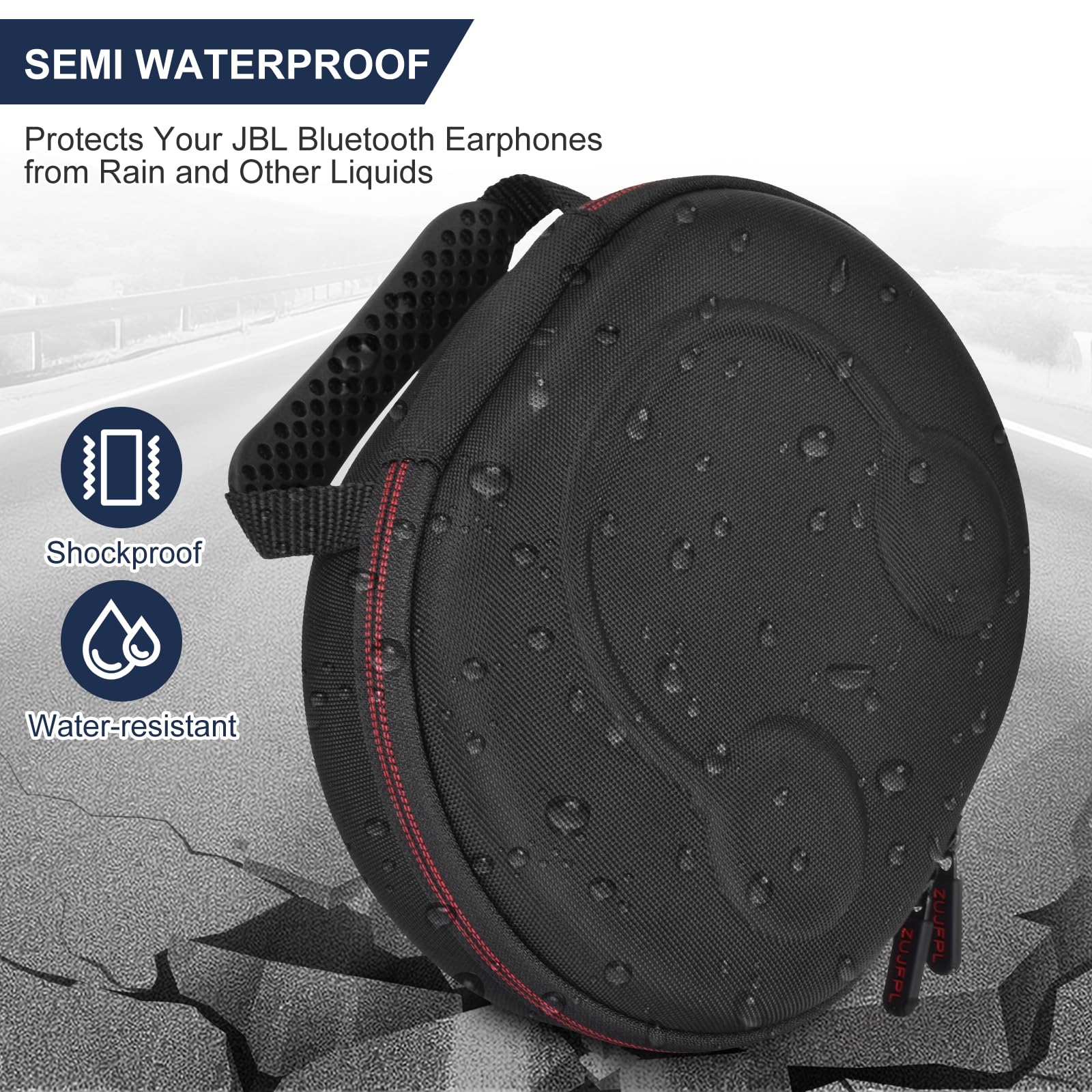 EVA Hard Headphone Case for JBL Tune 510BT / 520BT / 500BT / 660NC / 670NC / 570BT / 525BT / 600BTNC, JBL Live 460NC / 670NC / 400BT / JBL T450BT and Soundcore H30i, Samsung AKG - Black