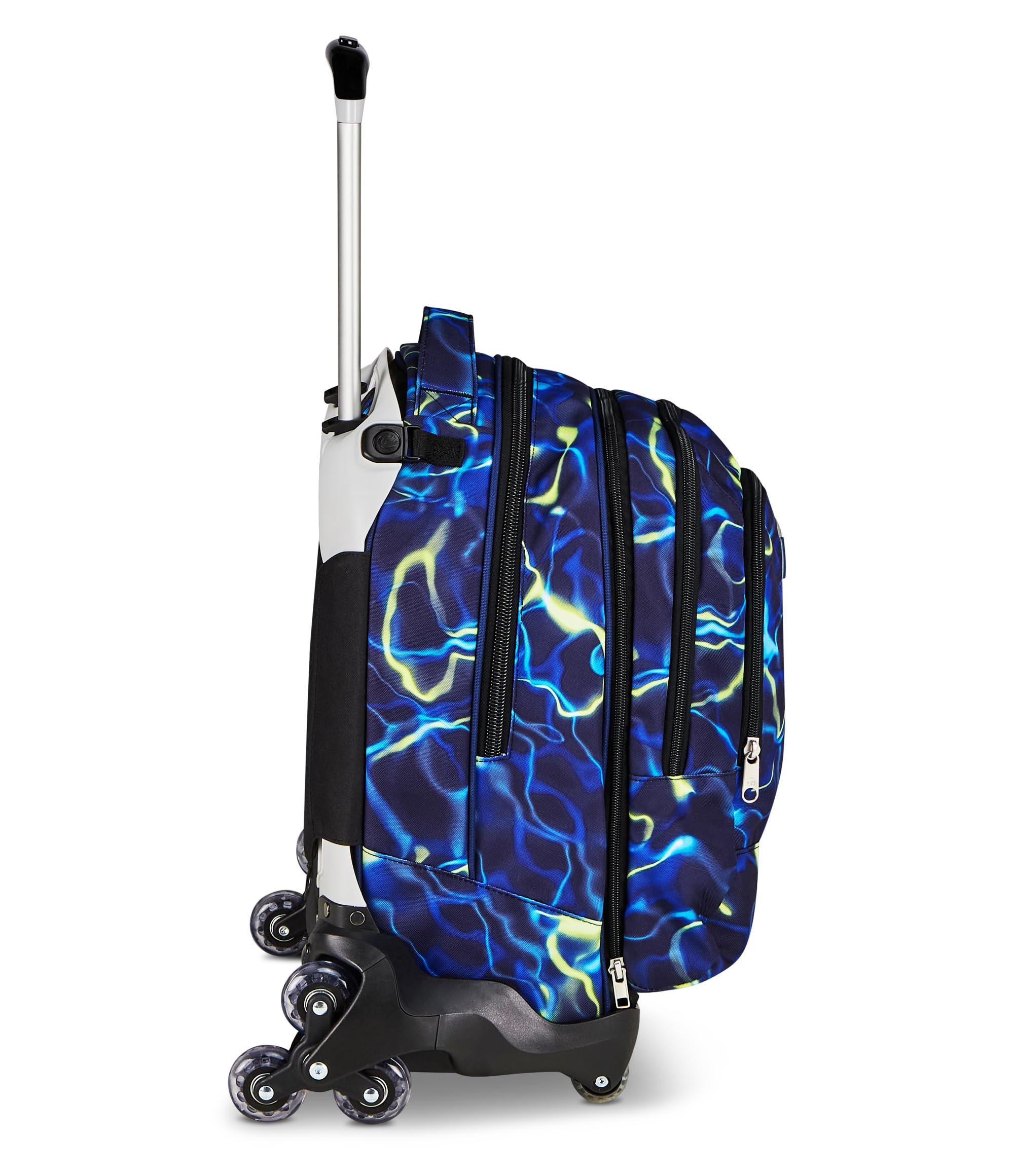 Seven Trolley Scuola Jack 8 Ruote Detach ELECTICVIBE BOY, Blu, 43 L, Scomponibile, Zainetto staccabile, 4 in 1, Cross-over System, Tasche multifunzione, Scuola elementare e media, Bambino, Ragazzo