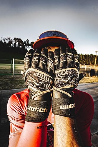 Miniatura 2 de Clutch Sports Apparel Unapologetic Pro Series - Guantes de bateo de cuero Cabretta, diseño para todo tipo de clima para béisbol y softbol, acolchado