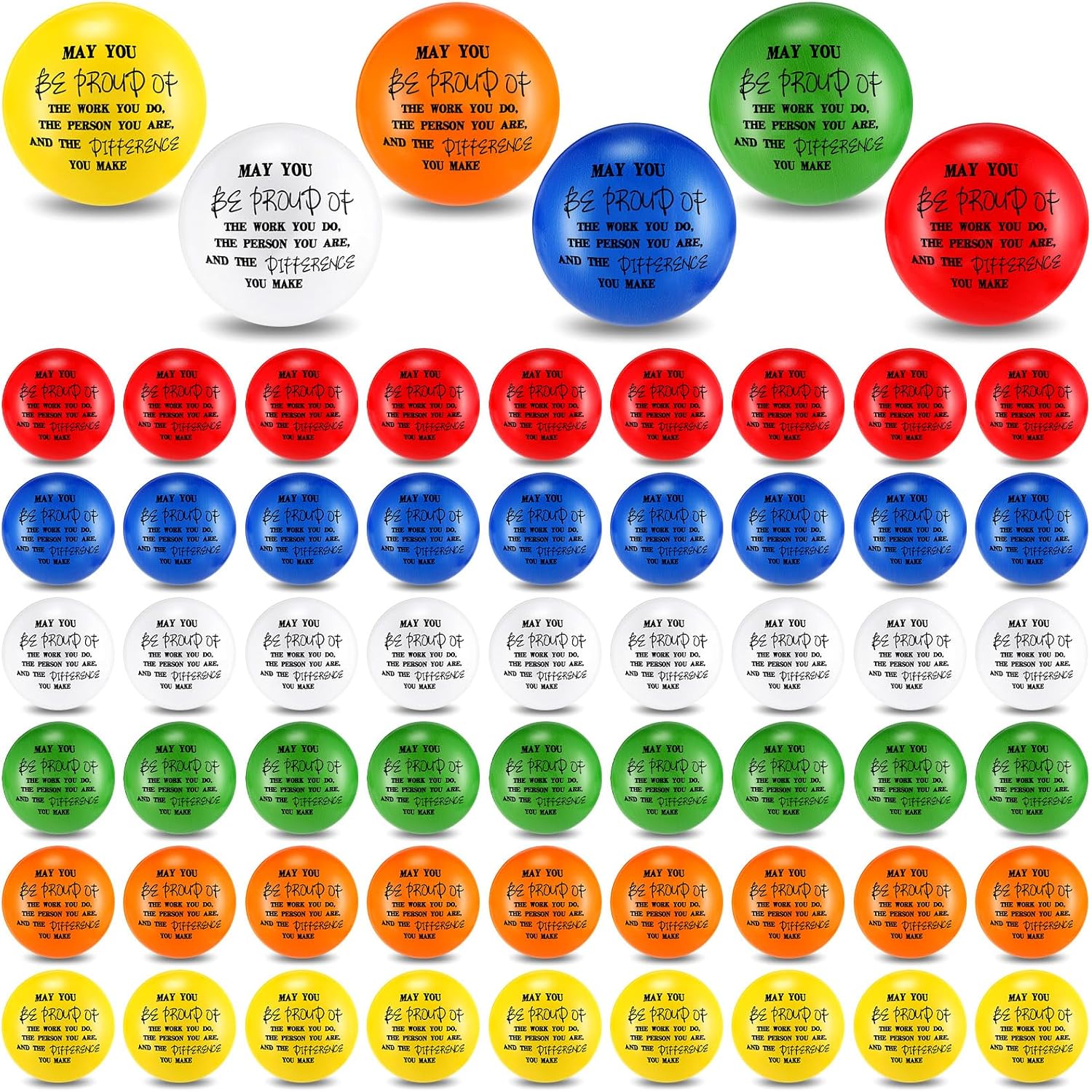 Liliful 100 Pcs Stress Balls Bulk Motivational Stress